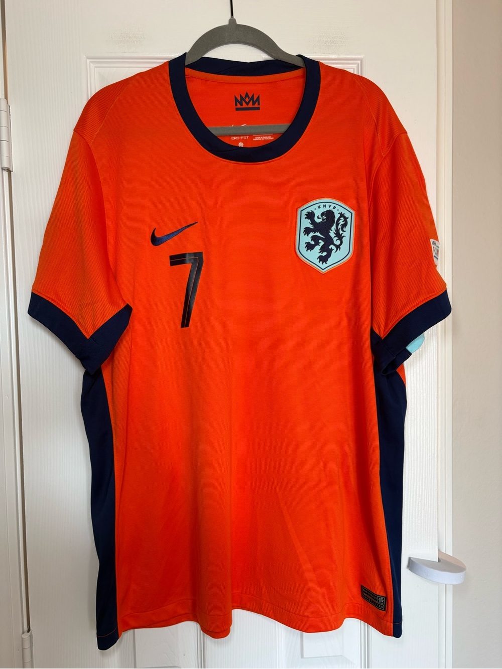 Nike Netherlands Xavi Simons #7 2024 Euro Soccer Jersey XXL